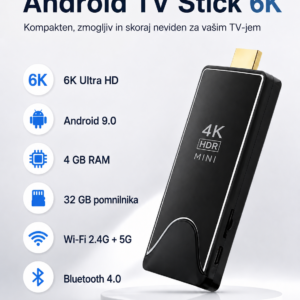 Android TV Stick 4K Ultra HD – 4 GB RAM, 32 GB, Wi-Fi, Bluetooth