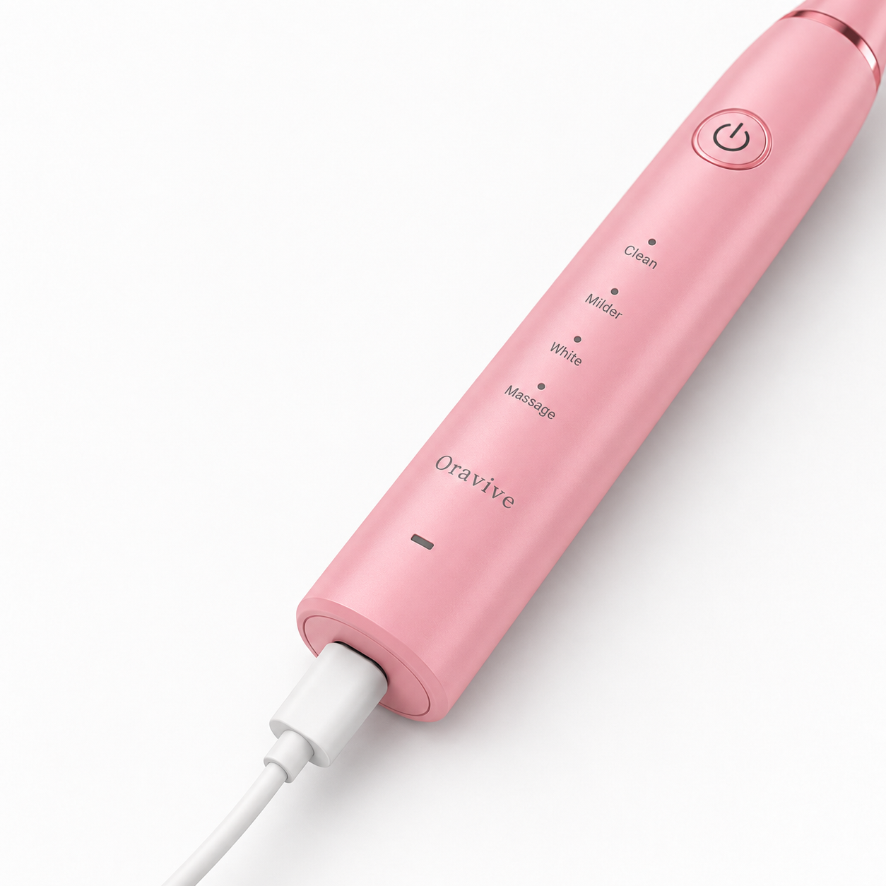 Sonična električna zobna ščetka Oravive, USB, roza - slika 6
